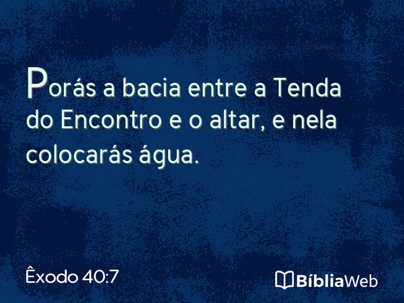 Êxodo 40:7 em imagem para compartilhar