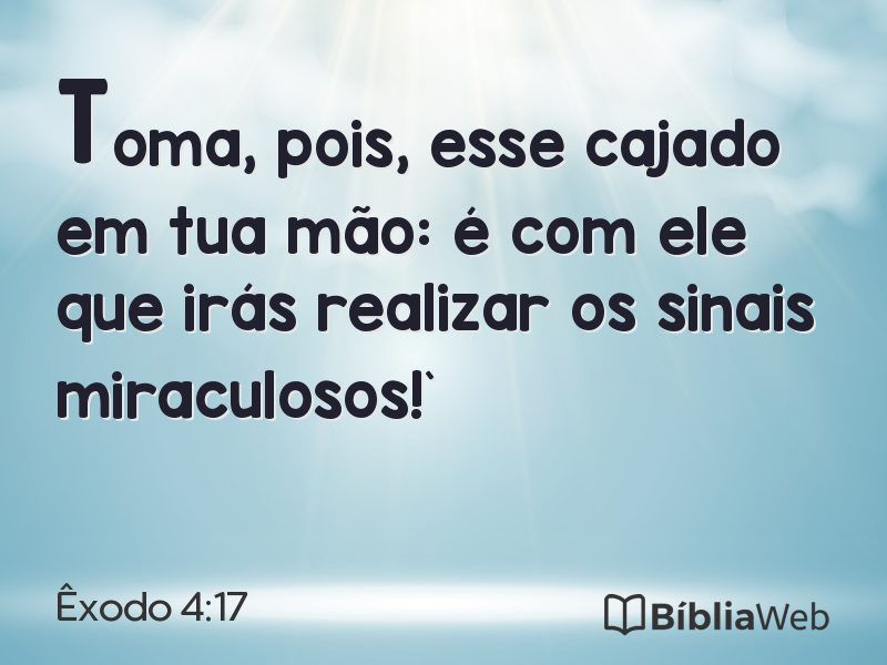 Êxodo 4:17 em imagem para compartilhar