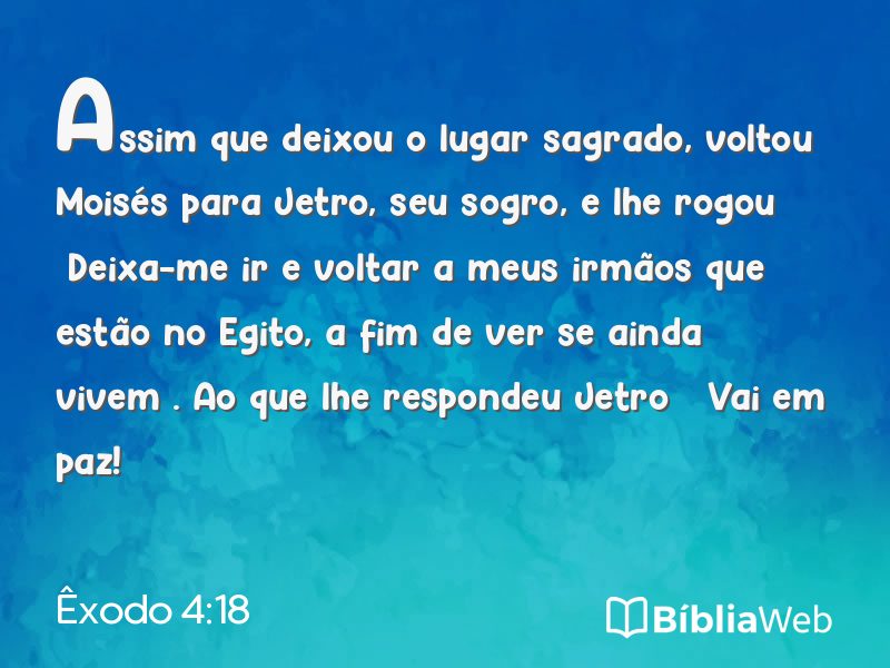 Êxodo 4:18 em imagem para compartilhar