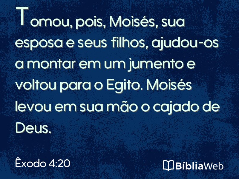 Êxodo 4:20 em imagem para compartilhar