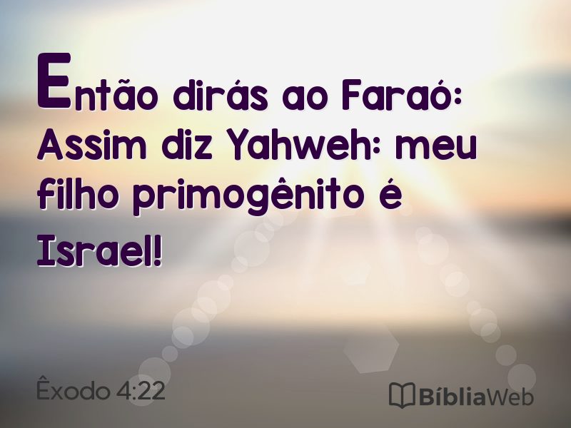 Êxodo 4:22 em imagem para compartilhar