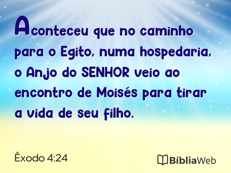Êxodo 4:24 em imagem para compartilhar