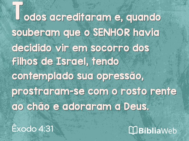 Êxodo 4:31 em imagem para compartilhar