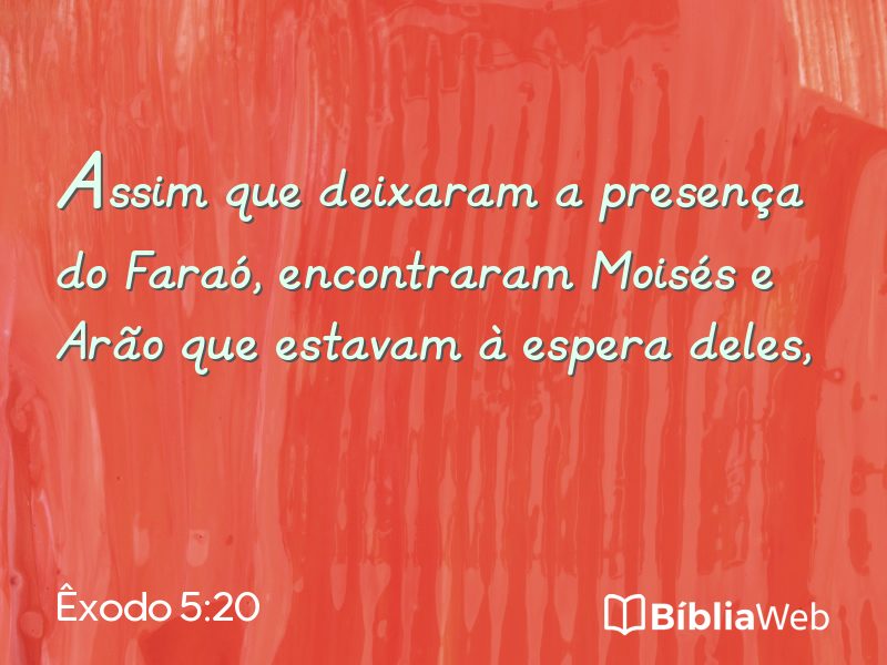 Êxodo 5:20 em imagem para compartilhar