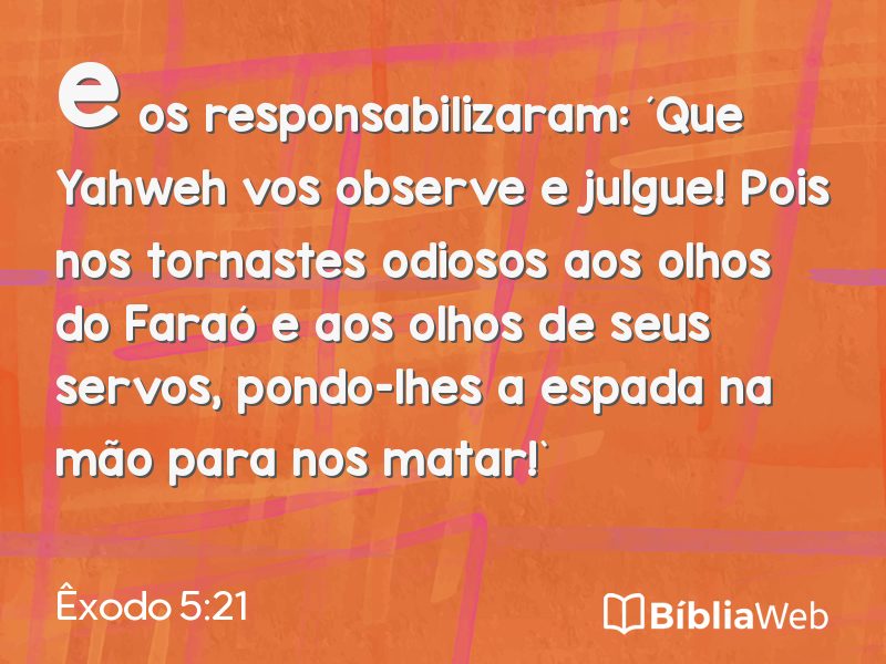 Êxodo 5:21 em imagem para compartilhar