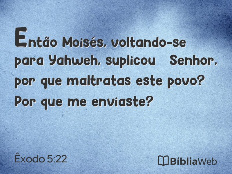 Êxodo 5:22 em imagem para compartilhar