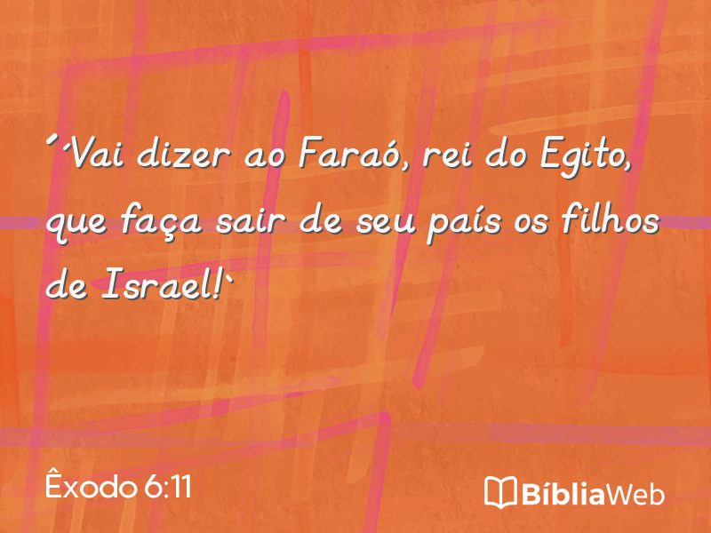 Êxodo 6:11 em imagem para compartilhar