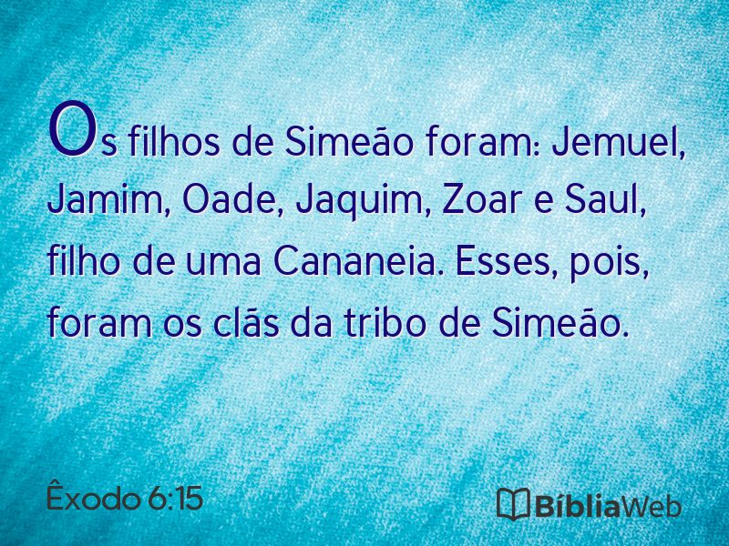 Êxodo 6:15 em imagem para compartilhar