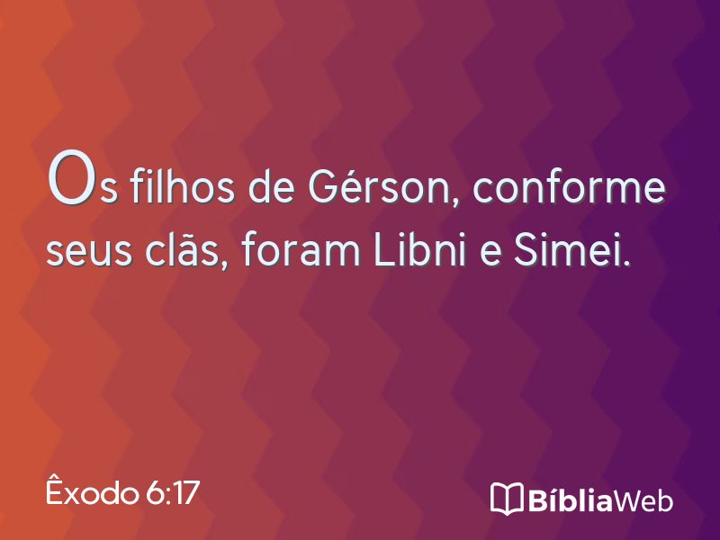 Êxodo 6:17 em imagem para compartilhar
