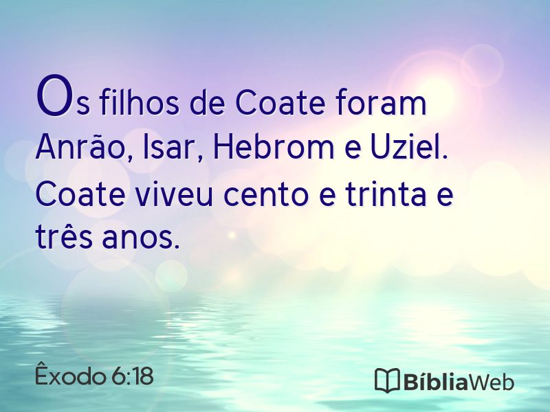 Êxodo 6:18 em imagem para compartilhar
