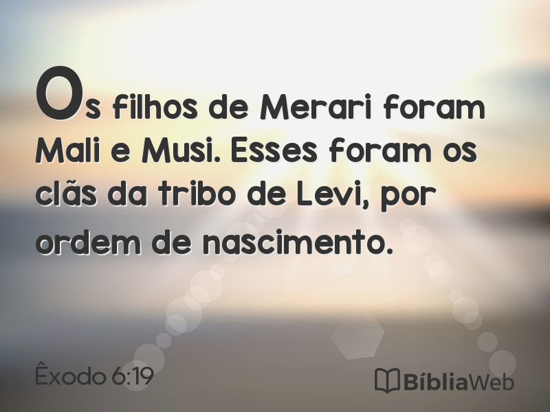 Êxodo 6:19 em imagem para compartilhar