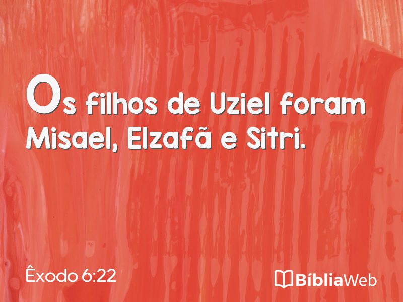 Êxodo 6:22 em imagem para compartilhar