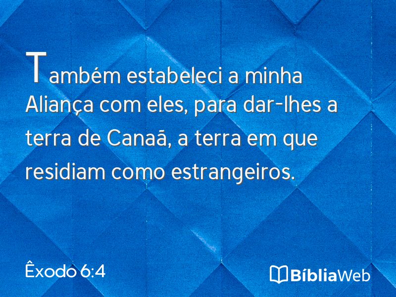 Êxodo 6:4 em imagem para compartilhar