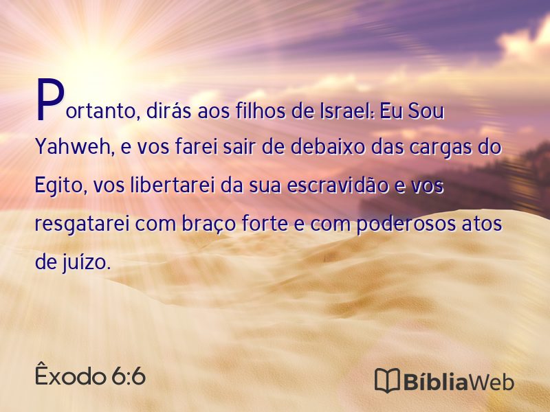Êxodo 6:6 em imagem para compartilhar