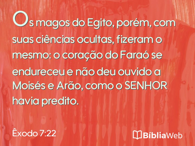 Êxodo 7:22 em imagem para compartilhar