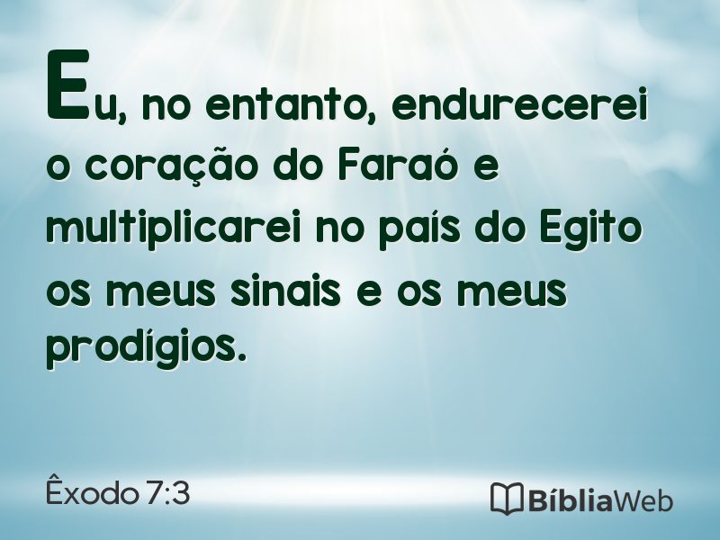 Êxodo 7:3 em imagem para compartilhar