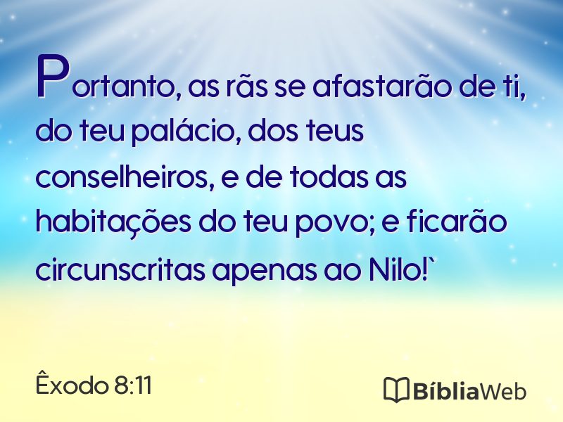 Êxodo 8:11 em imagem para compartilhar