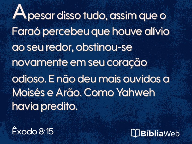 Êxodo 8:15 em imagem para compartilhar