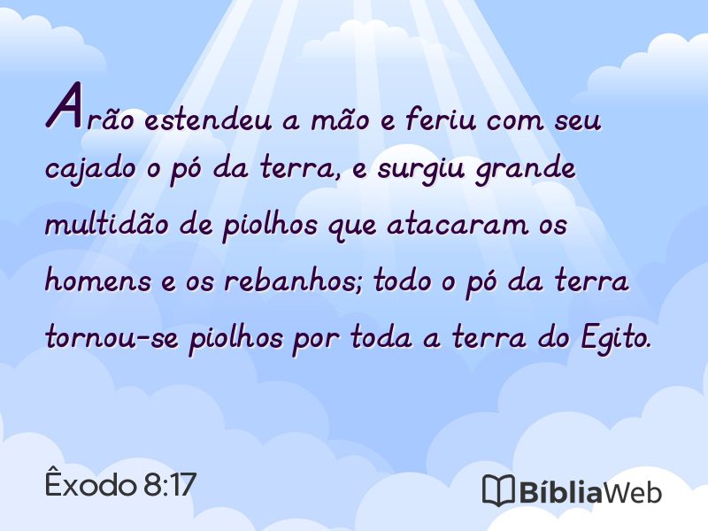 Êxodo 8:17 em imagem para compartilhar