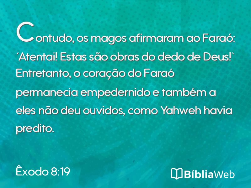 Êxodo 8:19 em imagem para compartilhar