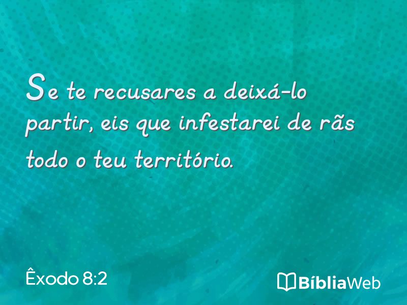 Êxodo 8:2 em imagem para compartilhar