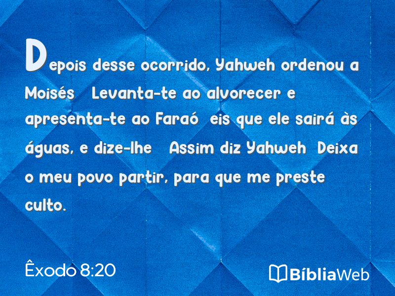 Êxodo 8:20 em imagem para compartilhar
