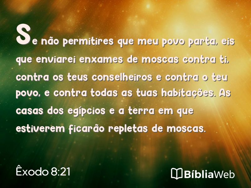Êxodo 8:21 em imagem para compartilhar
