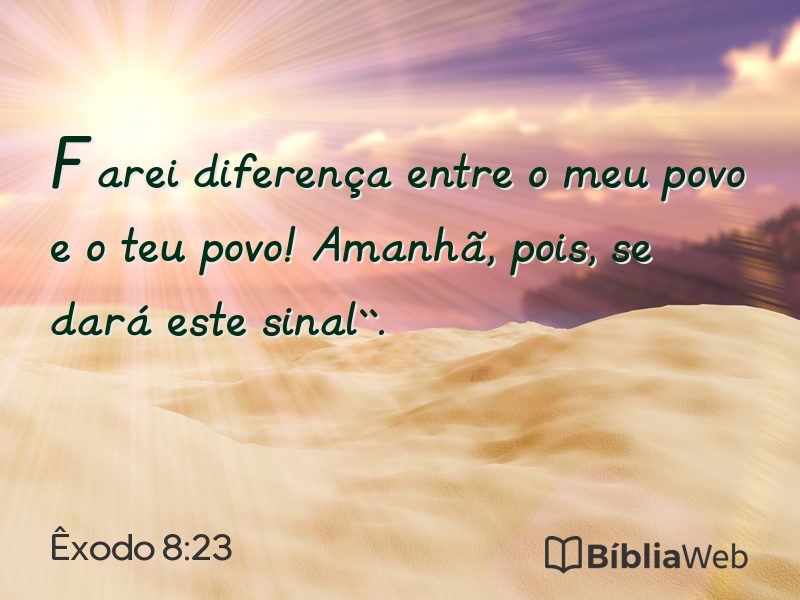 Êxodo 8:23 em imagem para compartilhar