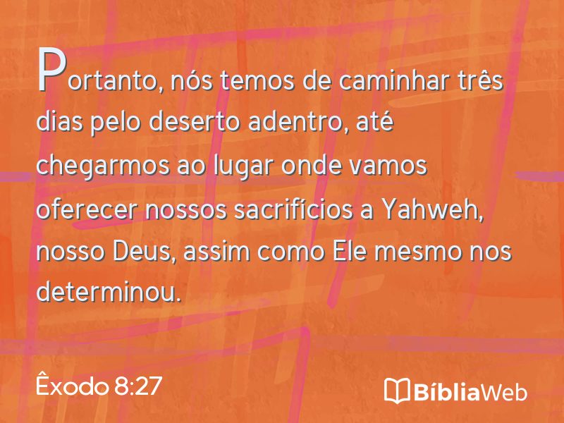 Êxodo 8:27 em imagem para compartilhar