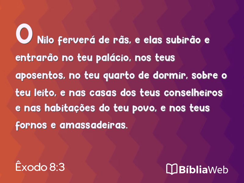 Êxodo 8:3 em imagem para compartilhar