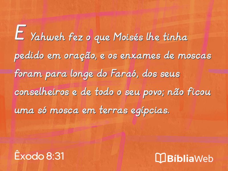 Êxodo 8:31 em imagem para compartilhar
