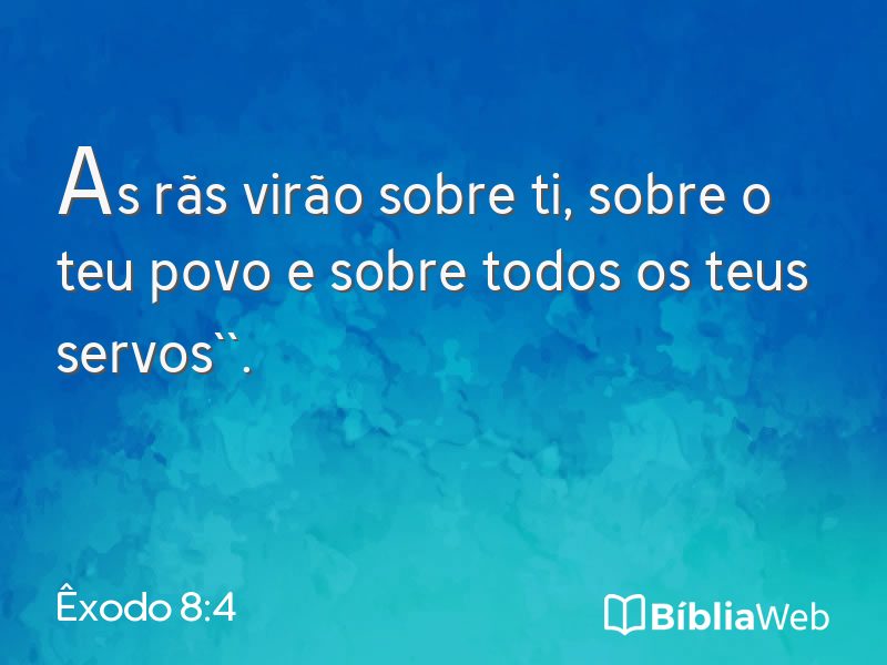 Êxodo 8:4 em imagem para compartilhar