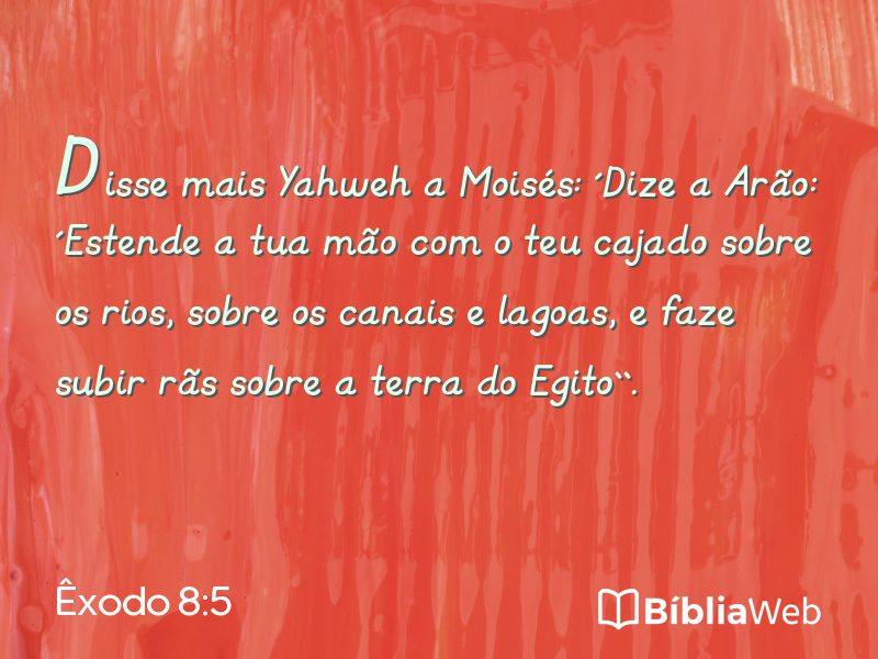 Êxodo 8:5 em imagem para compartilhar