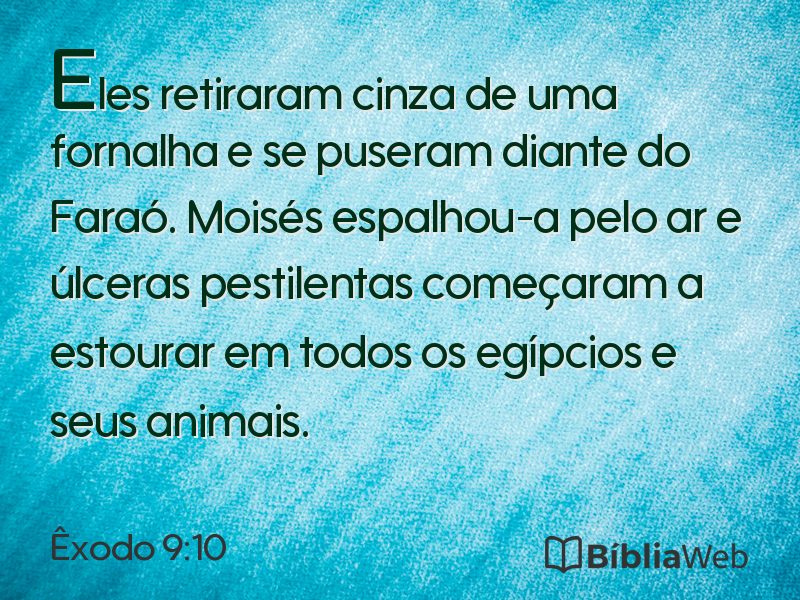 Êxodo 9:10 em imagem para compartilhar