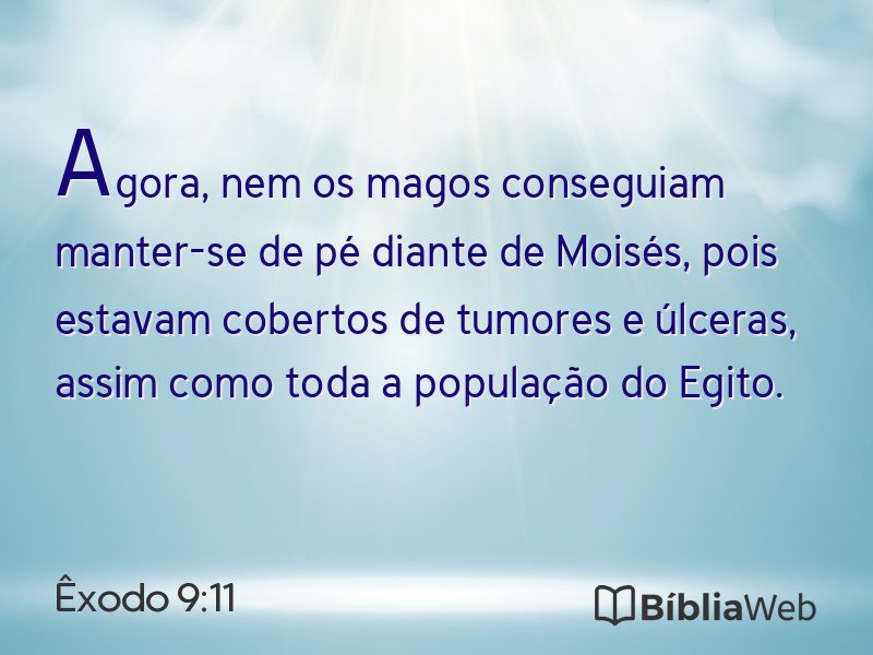 Êxodo 9:11 em imagem para compartilhar