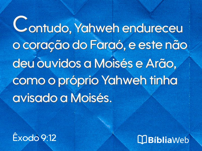 Êxodo 9:12 em imagem para compartilhar