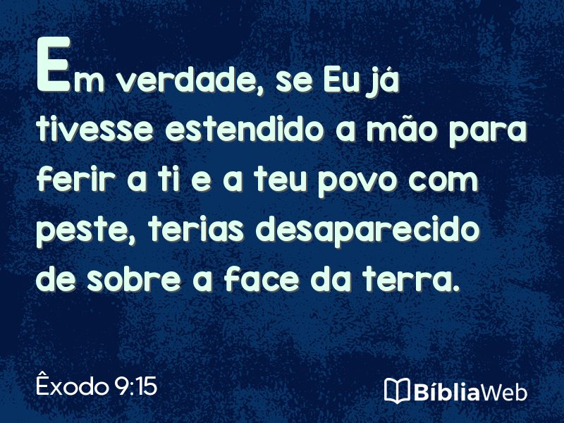 Êxodo 9:15 em imagem para compartilhar