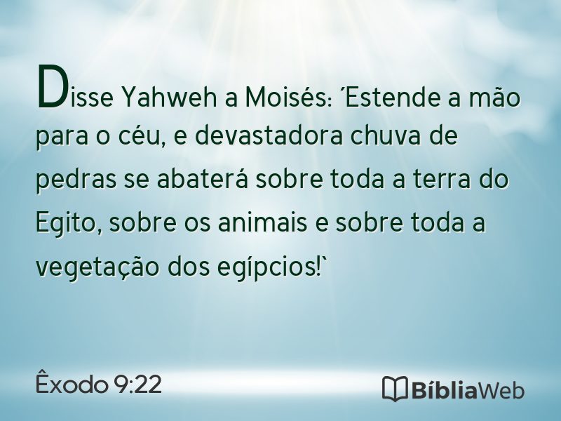Êxodo 9:22 em imagem para compartilhar
