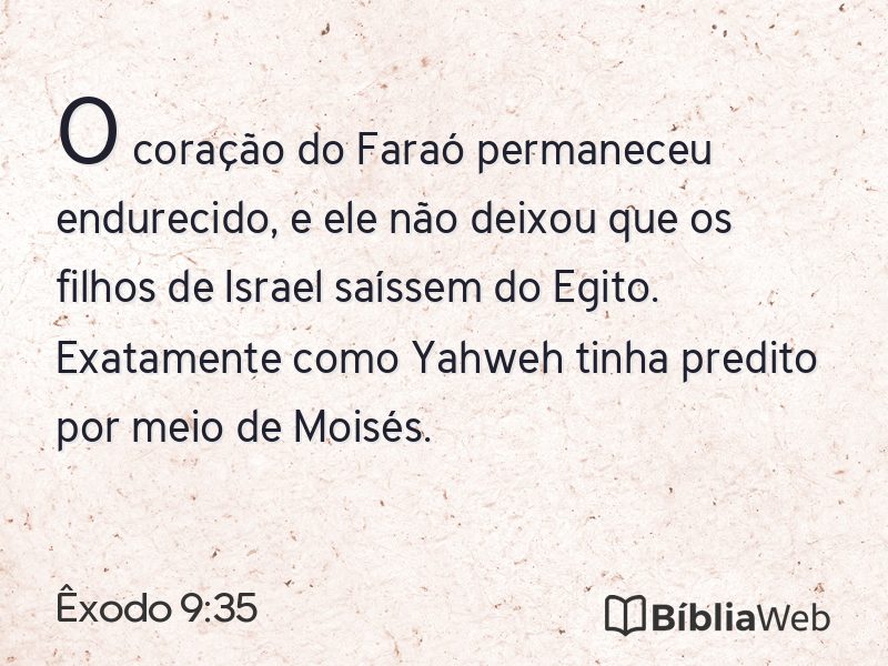 Êxodo 9:35 em imagem para compartilhar