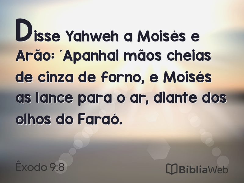 Êxodo 9:8 em imagem para compartilhar