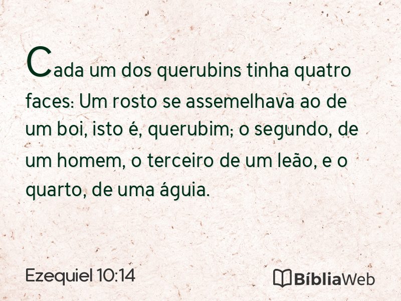 Ezequiel 10:14 em imagem para compartilhar