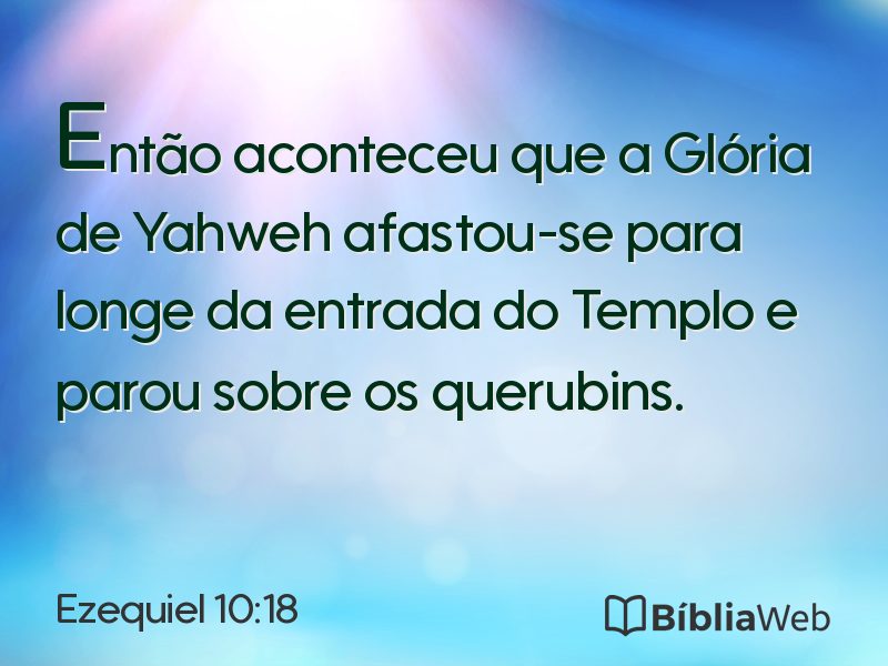 Ezequiel 10:18 em imagem para compartilhar