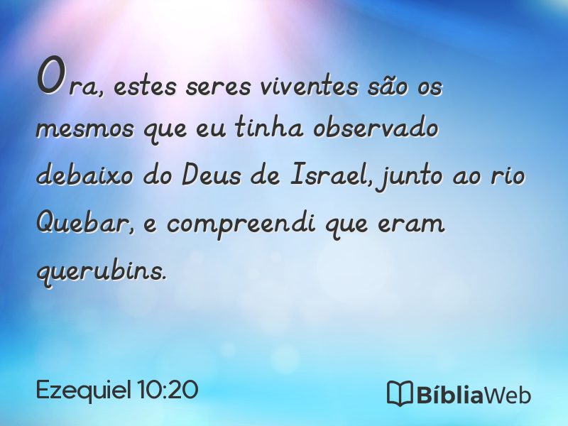 Ezequiel 10:20 em imagem para compartilhar