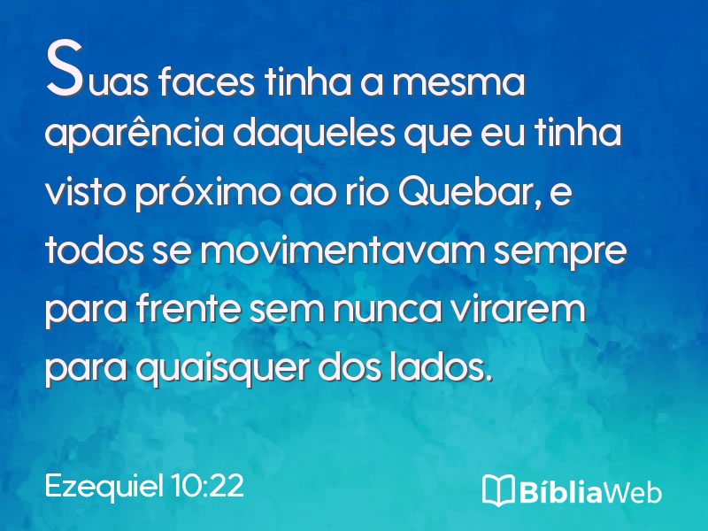 Ezequiel 10:22 em imagem para compartilhar