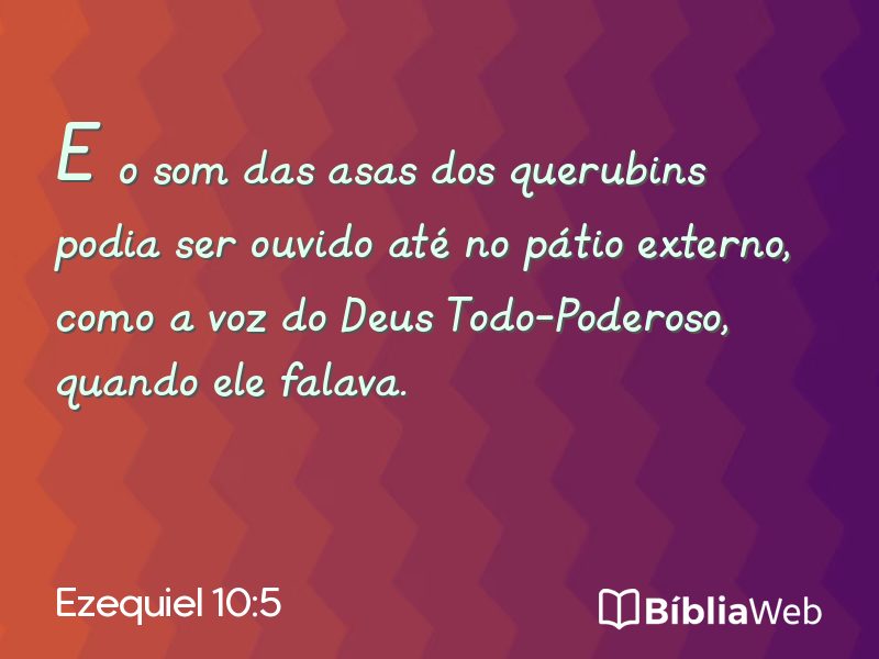 Ezequiel 10:5 em imagem para compartilhar