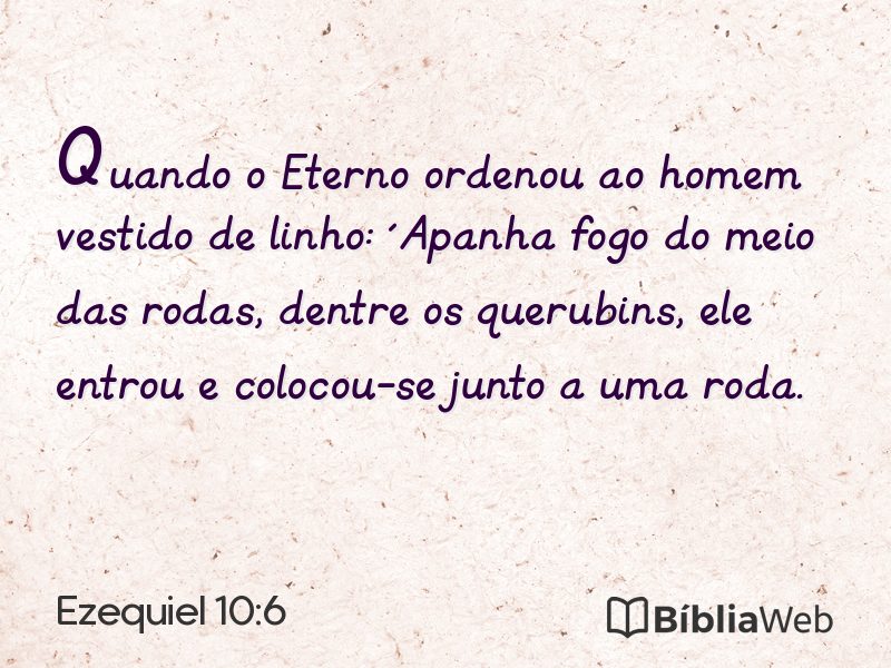 Ezequiel 10:6 em imagem para compartilhar