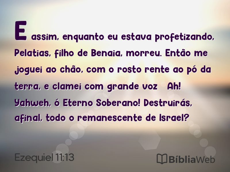Ezequiel 11:13 em imagem para compartilhar
