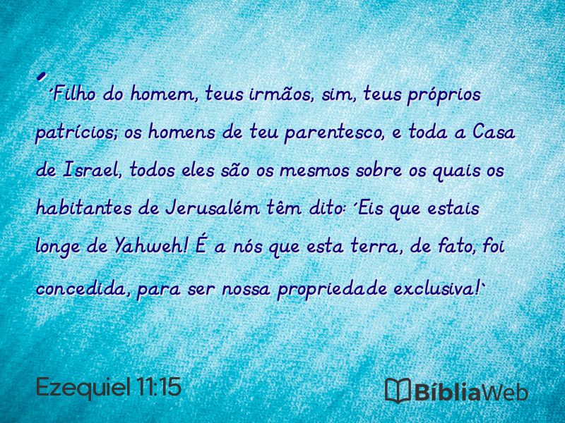 Ezequiel 11:15 em imagem para compartilhar