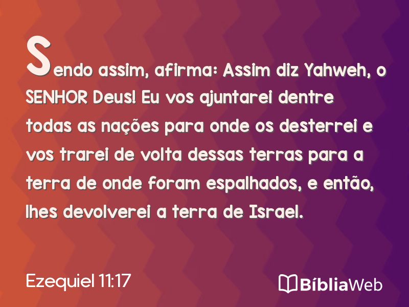 Ezequiel 11:17 em imagem para compartilhar