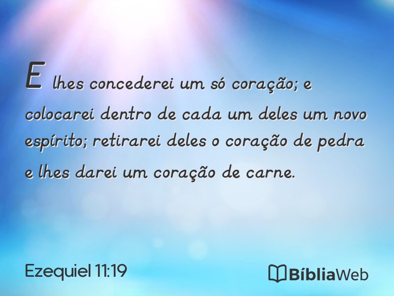 Ezequiel 11:19 em imagem para compartilhar